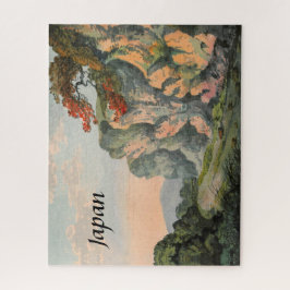 Puzzle Pintura de época del paisaje rural de Japón