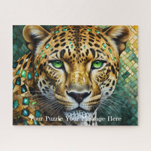 Puzzle pintura de fantasía de leopardo mosaico de diamant