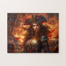 Puzzle Pintura de fantasía de pirata femenina antes de qu