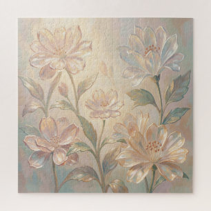 Puzzle Pintura de Floración Floral Suave al Pastel