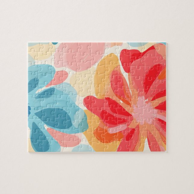Puzzle Pintura de flores abstractas (Horizontal)