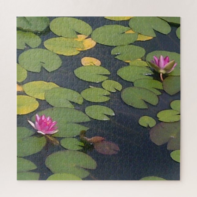 Puzzle Pintura de flores de Lily Water (Vertical)