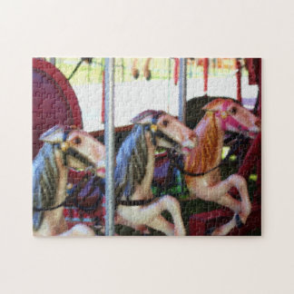Puzzle Pintura de fotos de caballos de Carreras Carrusel