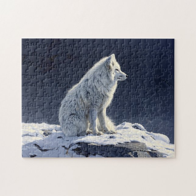 Puzzle Pintura de Fox del Ártico (Horizontal)