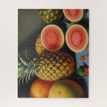 Pintura de frutas tropicales