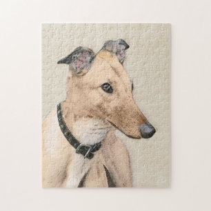 Puzzle Pintura de Greyhound - Arte de perros original muy