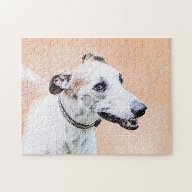 Puzzle Pintura de Greyhound - Arte de perros original muy (Horizontal)