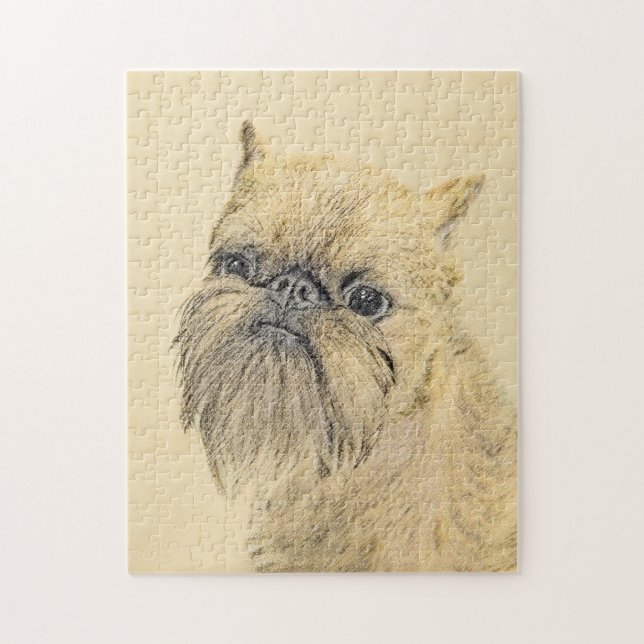 Puzzle Pintura de griffon de Bruselas - Arte de perro ori (Vertical)