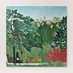 Puzzle Pintura de Henri Rousseau, La cascada