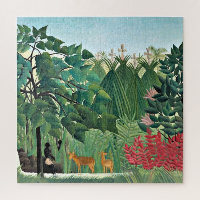 Puzzle Pintura de Henri Rousseau, La cascada (Vertical)