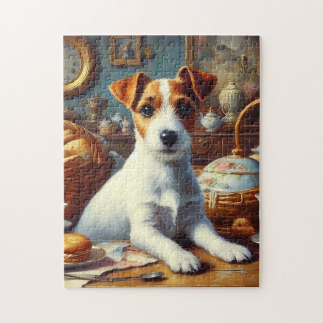 Puzzle Pintura de Jack Russell Terrier (Vertical)