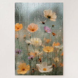 Puzzle Pintura de jardín de flores silvestres soñadoras b