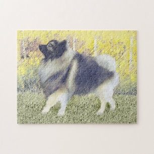 Puzzle Pintura de Keeshond Aspen - Arte Perro Original Cu