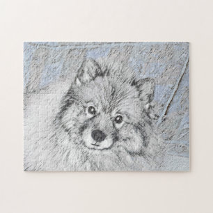 Puzzle Pintura de Keeshond Beth - Arte de Perro Original.