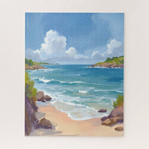 Puzzle Pintura de la Bahía del Océano de la Playa de Cape