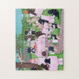 Puzzle Pintura de la boda de Labrador