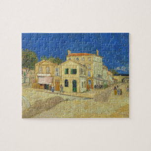 Puzzle Pintura de la Casa Amarilla con Cielo Azul de Van