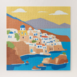 Puzzle Pintura de la isla de Santorini