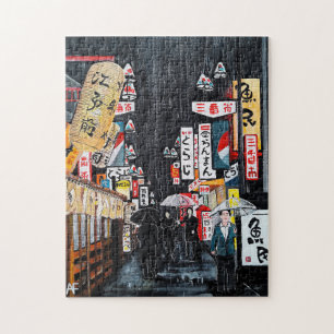 Puzzle Pintura de la lluvia de Tokio de Alfred Fox