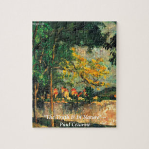 Puzzle Pintura de la Naturaleza de Paul Cezanne & Cita