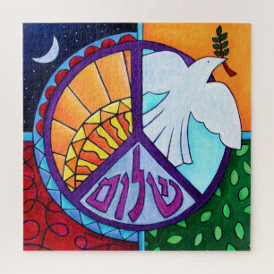 Puzzle Pintura de la paz de la paloma Shalom