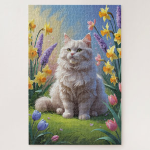 Puzzle Pintura de la primavera siberiana del gato