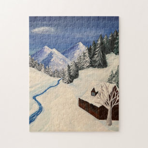 Puzzle Pintura de la selva montañosa