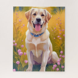 Puzzle Pintura de Labrador Retriever perro de laboratorio