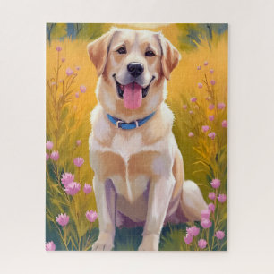 Puzzle Pintura de Labrador Retriever perro de laboratorio