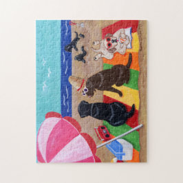 Puzzle Pintura de Labradors de la brisa del verano