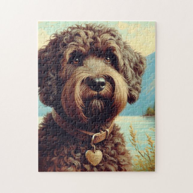 Puzzle Pintura de Lagotto Romagnolo (Vertical)
