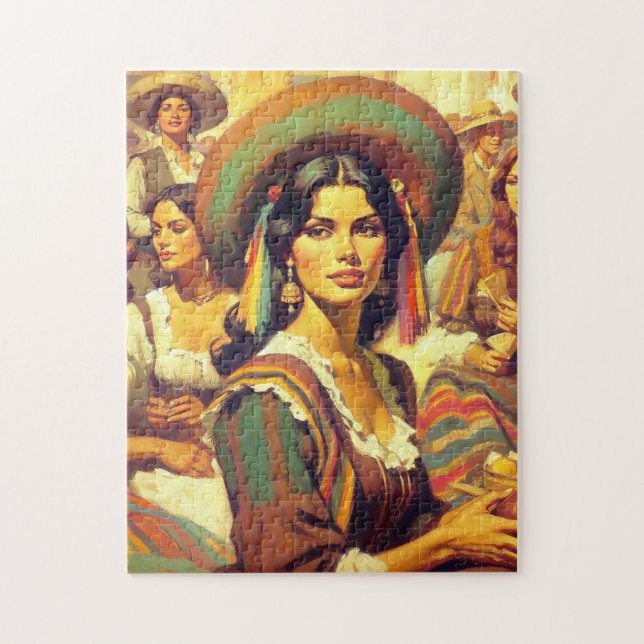 Puzzle Pintura de latinas vintage (Vertical)