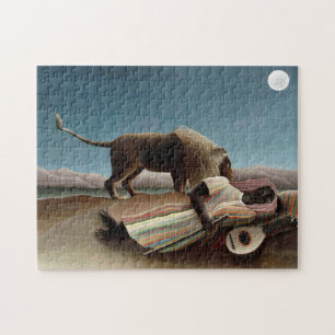 Puzzle Pintura de león gitano durmiente de Rousseau