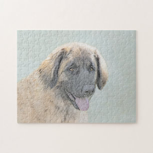 Puzzle Pintura de Leonberger - Arte de Perro Original.