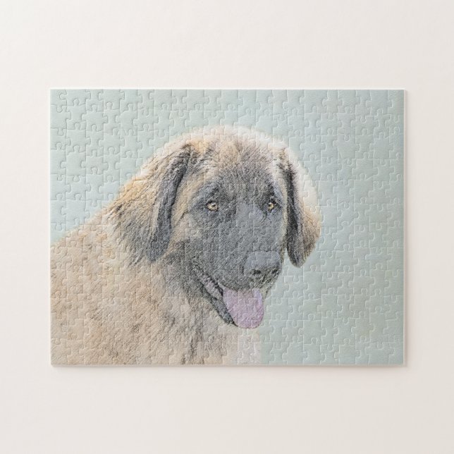 Puzzle Pintura de Leonberger - Arte de Perro Original. (Horizontal)