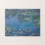 Puzzle Pintura de los alilies de agua de Monet<br><div class="desc">Oscar-Claude Monet (14 de noviembre de 1840 a 5 de diciembre de 1926) fue pintor francés y fundador del estilo impresionista francés de la pintura. El término "impresionismo" deriva del título de uno de sus cuadros. Este cuadro es Water Lilies.</div>
