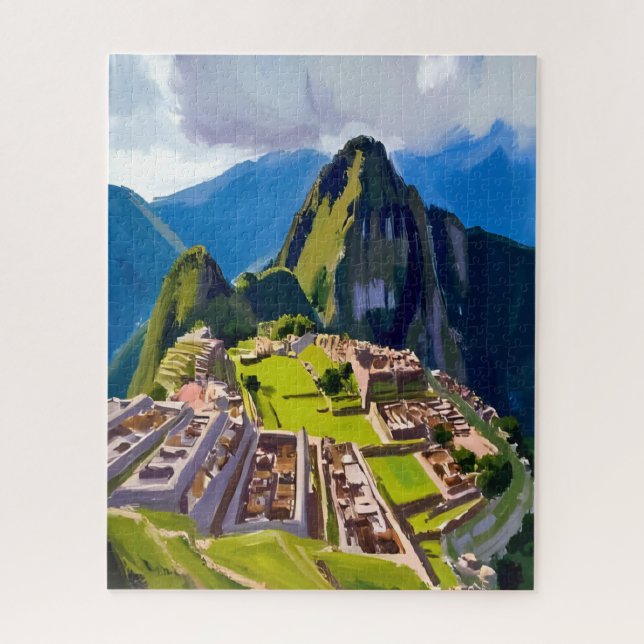 Puzzle Pintura de Machu Picchu Perú (Vertical)