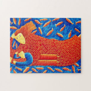 Puzzle Pintura de Madre e Hijo