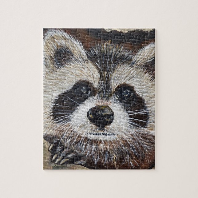 Puzzle Pintura de mapache (Vertical)