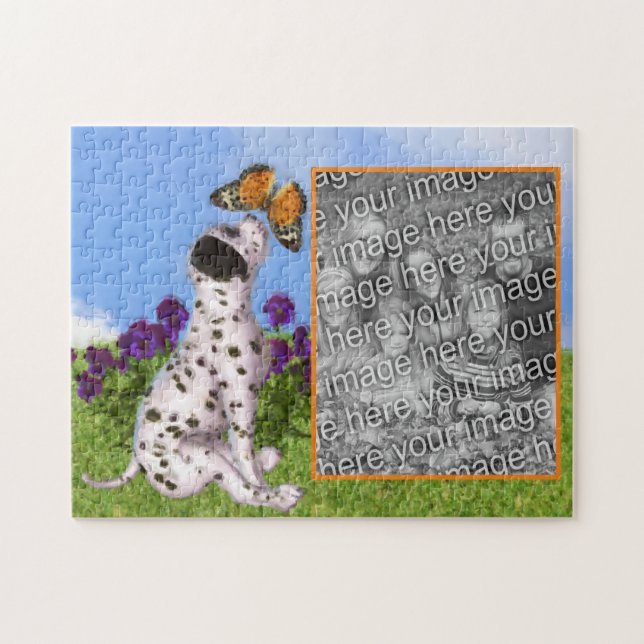 Puzzle Pintura de Mariposa de Cachorro dálmata agrega tu  (Horizontal)