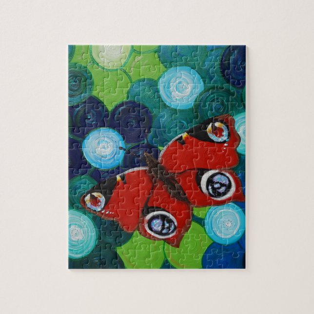 Puzzle Pintura de mariposa pavo (Vertical)