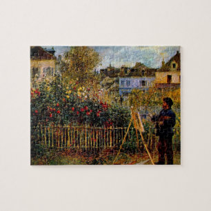 Puzzle Pintura de moneto en su jardín por Claude Monet