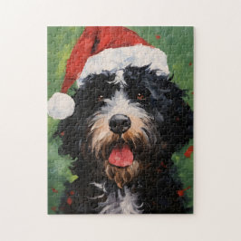 Puzzle Pintura de Navidades de perros de agua de Portugal