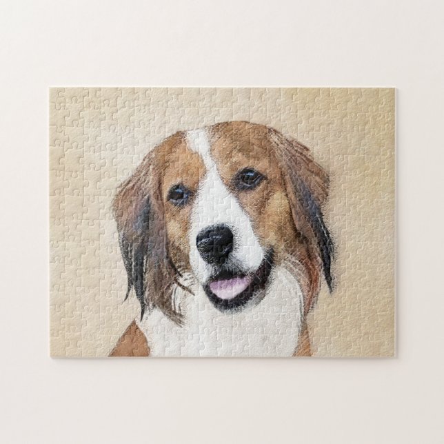 Puzzle Pintura de Nederlandse Kooikerhondje - Arte de per (Horizontal)