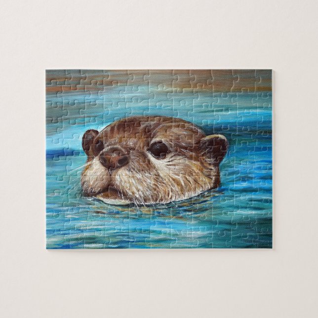 Puzzle Pintura de Otter River (Horizontal)