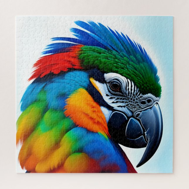 Puzzle Pintura de pájaro colorido de Macaw Parrot (Vertical)