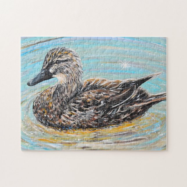 Puzzle Pintura de pato mallard femenina (Horizontal)