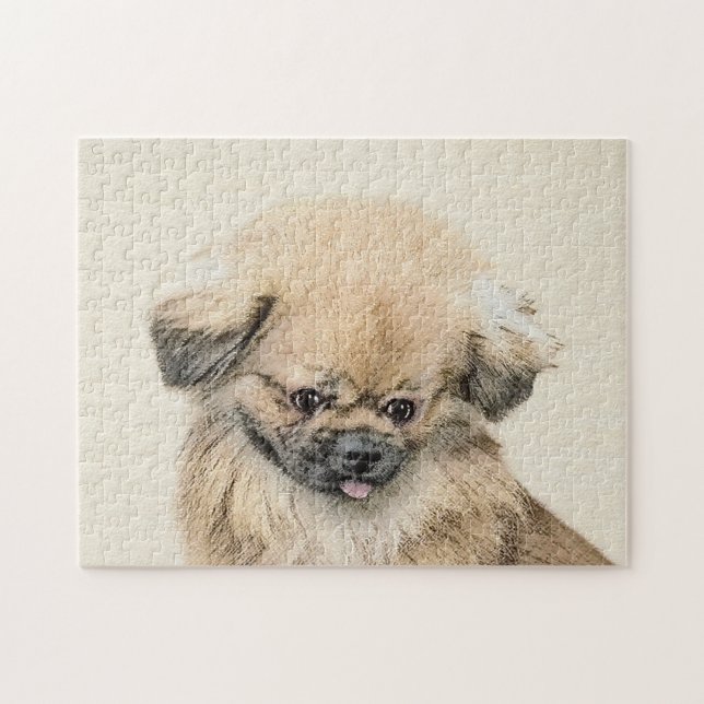 Puzzle Pintura de Pekín - Arte de perro original muy lind (Horizontal)