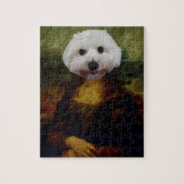 Puzzle Pintura de perro de la Mona Maltesa Lisa