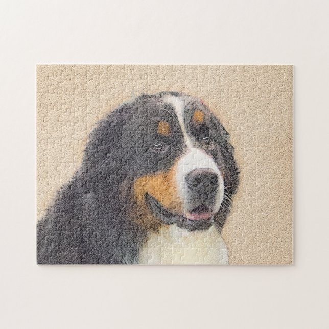 Puzzle Pintura de perro de montaña de Bernese - Arte de p (Horizontal)